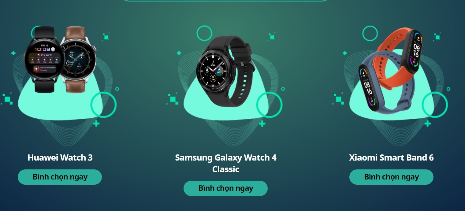 Bình chọn smartwatch được yêu thích