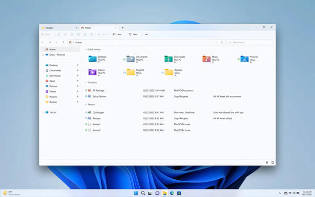 Windows 11 có thể duyệt theo tab trên File Explorer